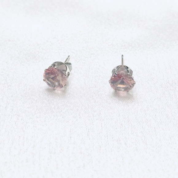 Boutique Jewelry - Pink Sworovski Crystal Earrings in SS NWT